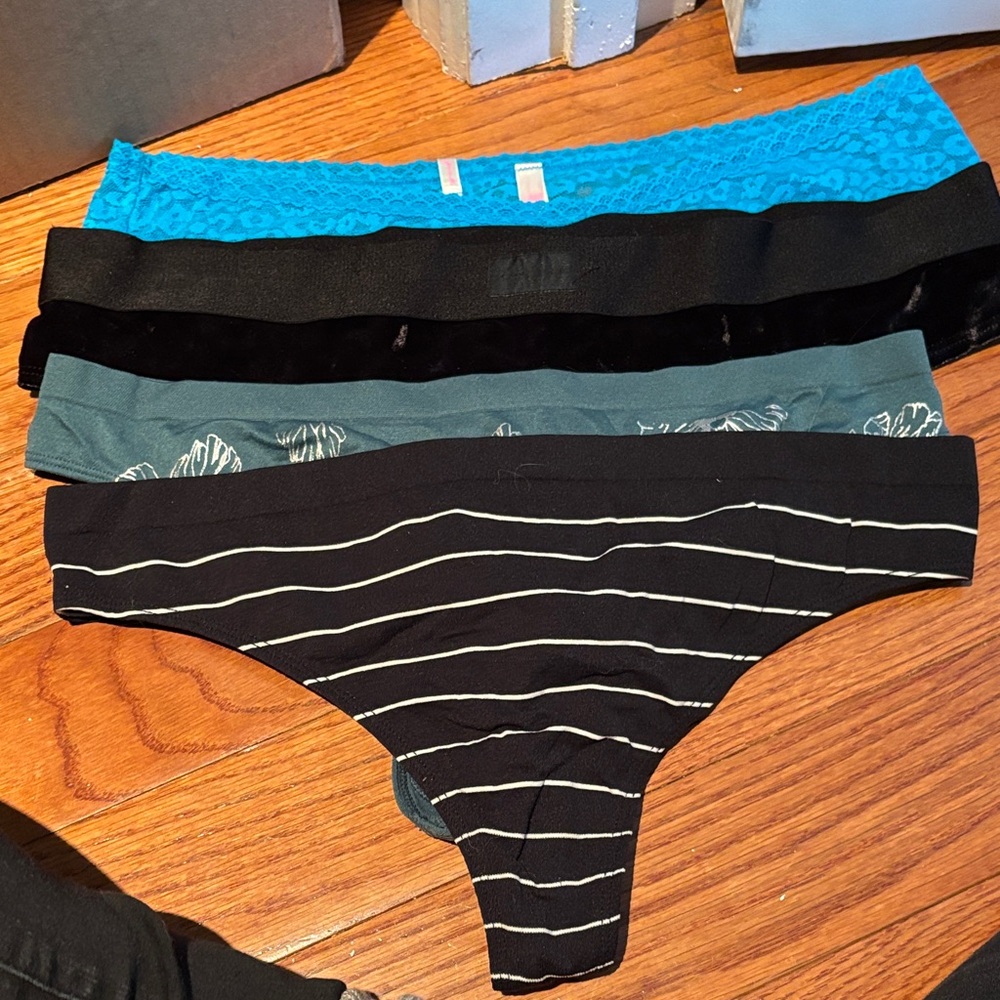 Victoria's Secret Underwear Set - Blue, Black, Green